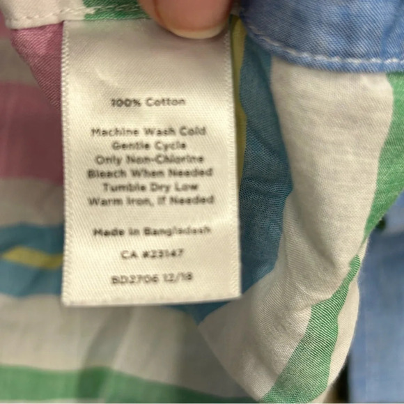 Talbots | Classic Cotton Tunic Stripe | XL Women’s Popover Top Beach‎ Club EUC - Picture 6 of 6